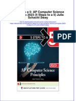 (Download PDF) 5 Steps To A 5 Ap Computer Science Principles 2023 5 Steps To A 5 Julie Schacht Sway Full Chapter PDF