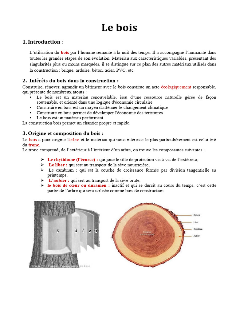 Le bois : matériau de construction durable | PDF | Bois (matériau de ...