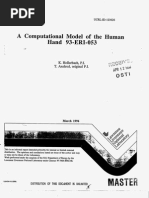 A Computational Model The Human Hand 93-ERI-053: K. Hollerbach, P.I. T. Axelrod, Original P.I