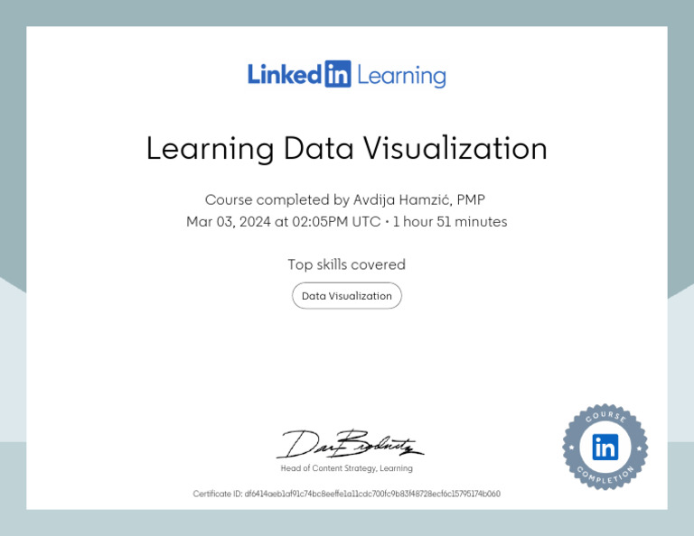 Learning Data Visualization Course Completion | PDF | Art