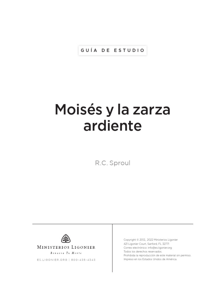 Moisés Y La Zarza Ardiente Guía Infantil Pdf Moisés Libro Del éxodo 