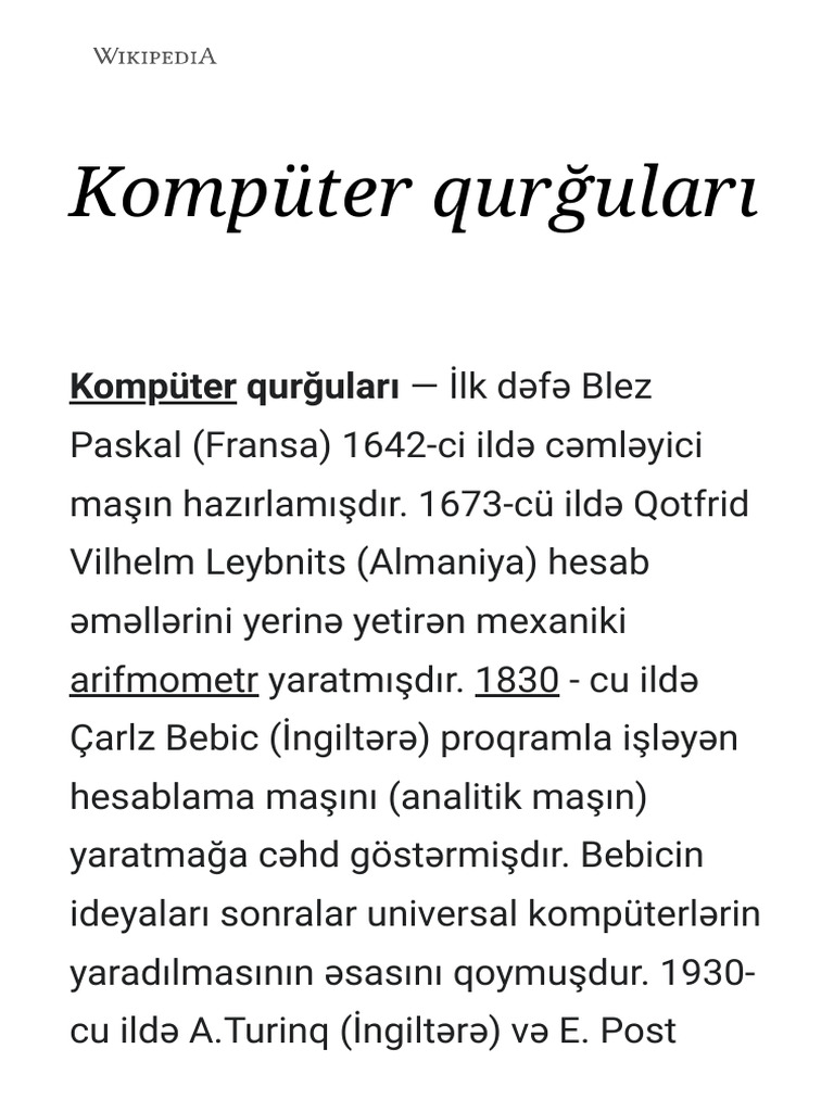 Komputer Qurgulari | PDF