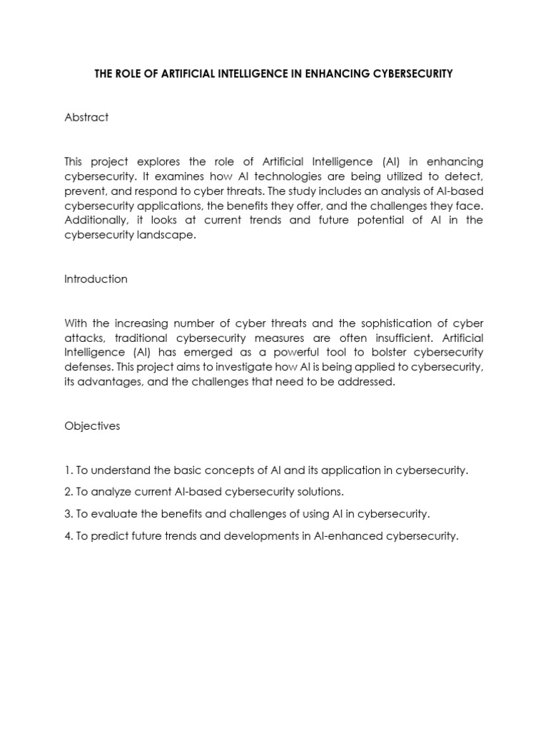 AI's Impact on Cybersecurity Defense | PDF | Artificial Intelligence ...
