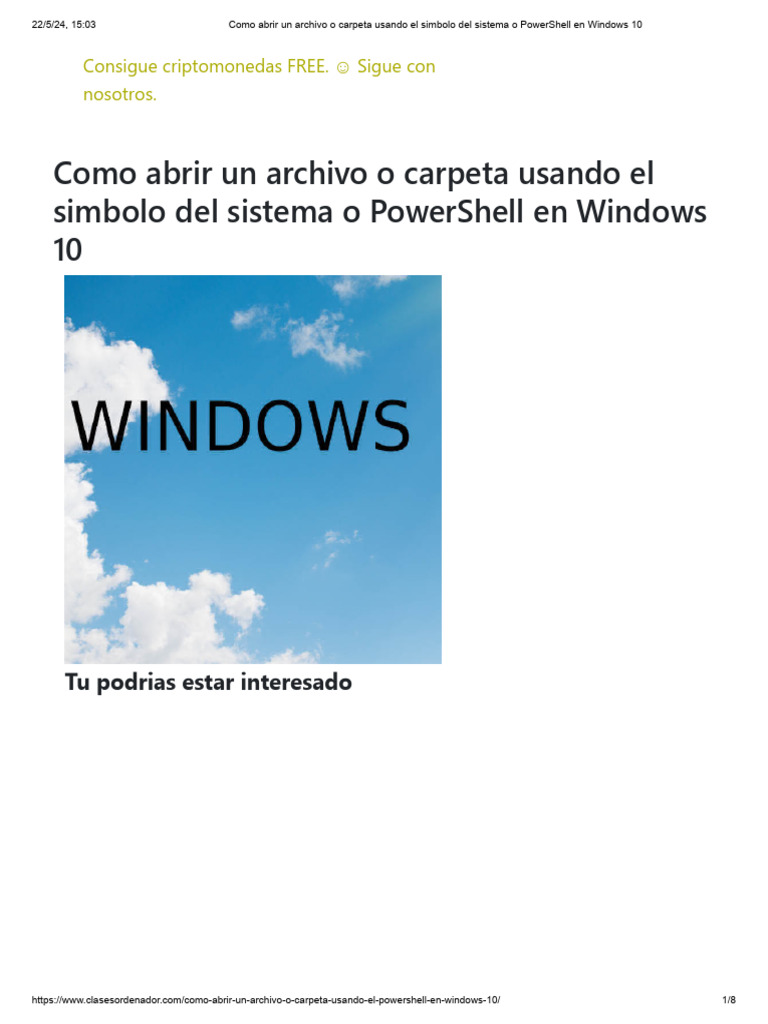 Abrir archivos y carpetas en Windows 10 | PDF | Archivo de computadora ...