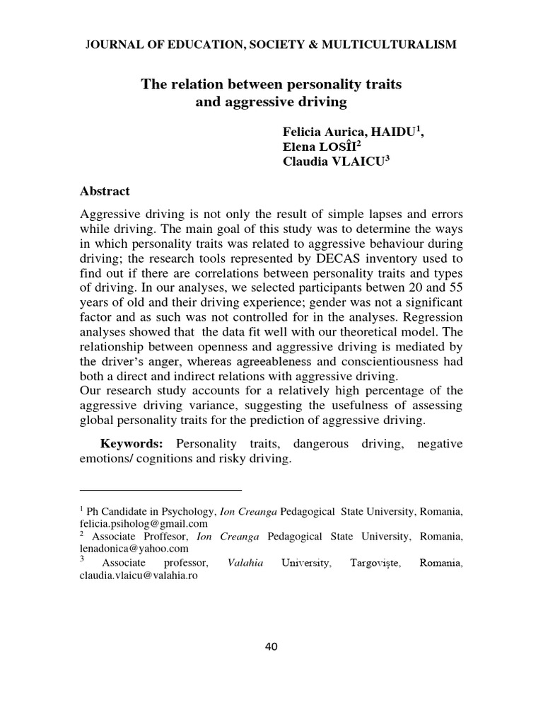 4.2. Articol - The Relation Between Personality Traits PP 4 40 59 | PDF ...