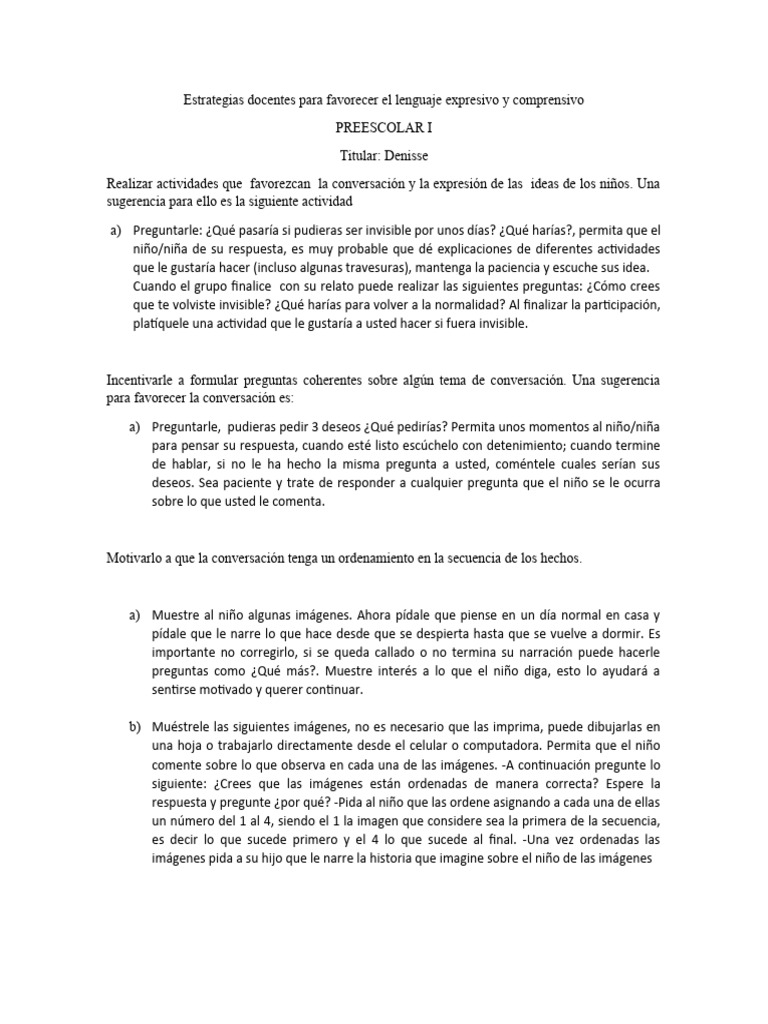 Estrategias Docentes para Lenguaje PI | PDF | Artes del Lenguaje y ...