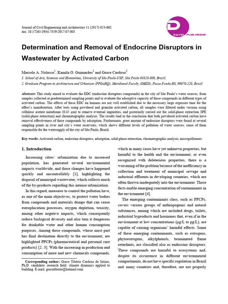 (Aj) 2017-Determination and Removal of Endocrine Disruptors in ...