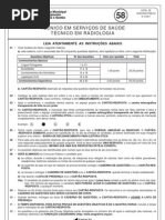 prova 58 - técnico em serviços de saúde - técnico em radiologia