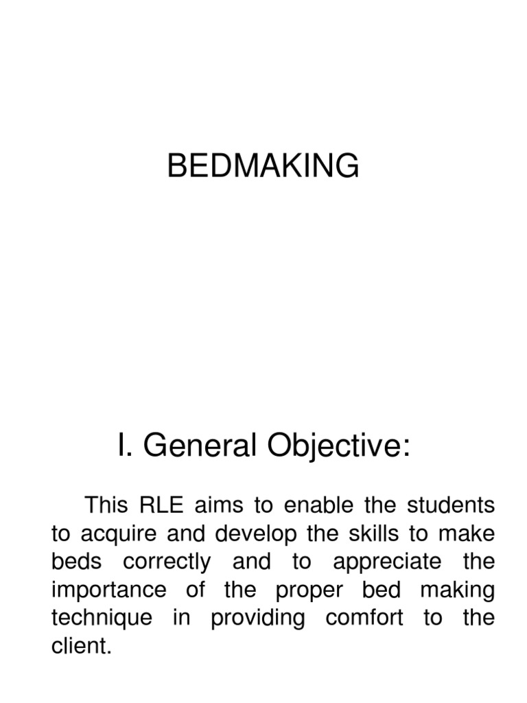 Bed Making | PDF | Infection Control | Linens