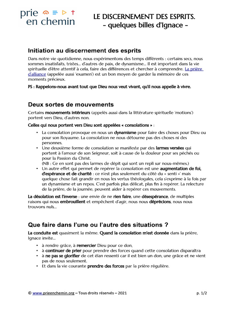 Discernementsaintignace | PDF