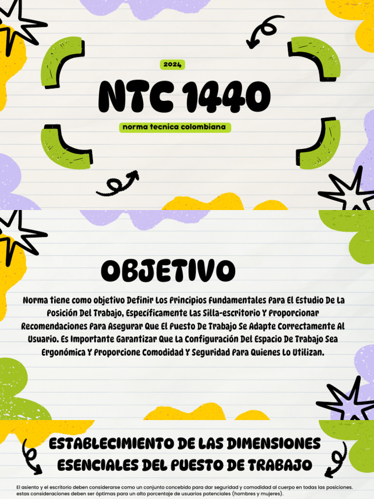 NTC 1440 | PDF | Escritorio | Factores humanos y ergonomía