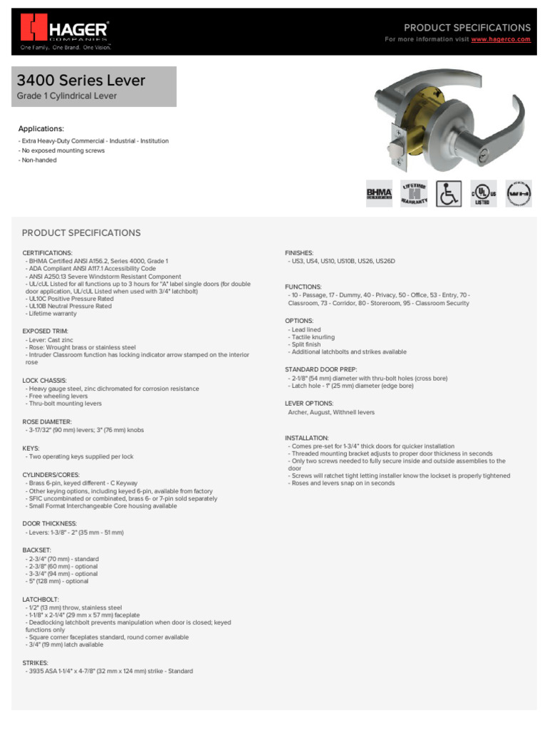 3400 Hager Download Free PDF