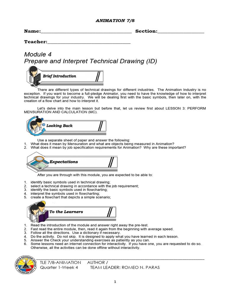 7 8 Tle Animation Week 4 Pdf Technical Drawing