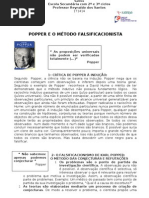 POPPER E O MÉTODO FALSIFICACIONISTA