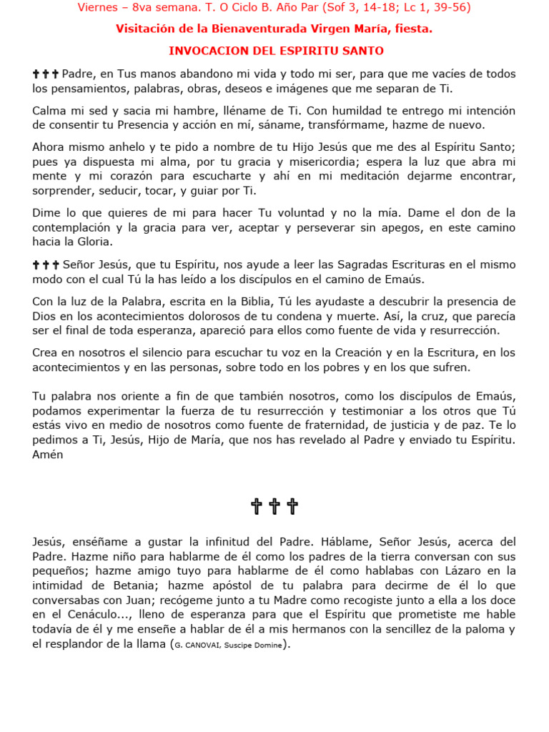49 Vi 8STO LC 1, 39-56 VISITACION de La Bienaventurada Virgen MARIA ...
