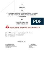 A ON "Comparative Analysis of Online Trading of The Company With Other Broking Companies" BY Amit Mandowara Ankit Bhansali