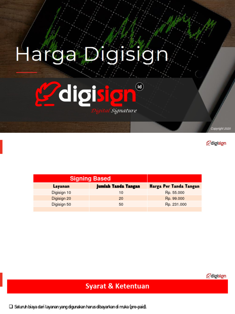 Daftar Harga Digisign | PDF