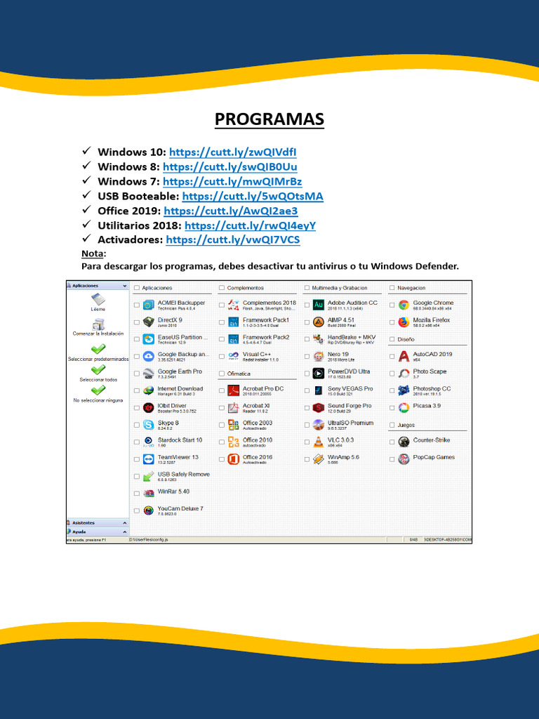 Essential Software Downloads Guide | PDF | Computers