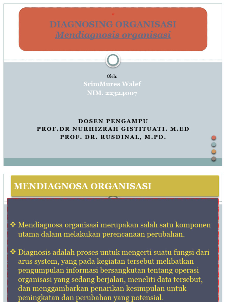 Diagnosa Organisasi untuk Perubahan Efektif | PDF