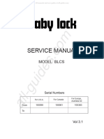 Baby Lock BICS Sewing Machine Service Manual