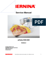 Bernina Artista 630 Sewing Machine Service Manual