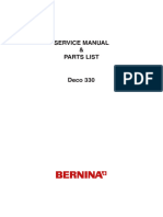 Bernina Deco 330 Sewing Machine Service Manual