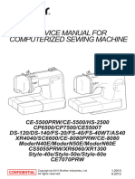 Brother CE5500PRW Sewing Machine Service Manual