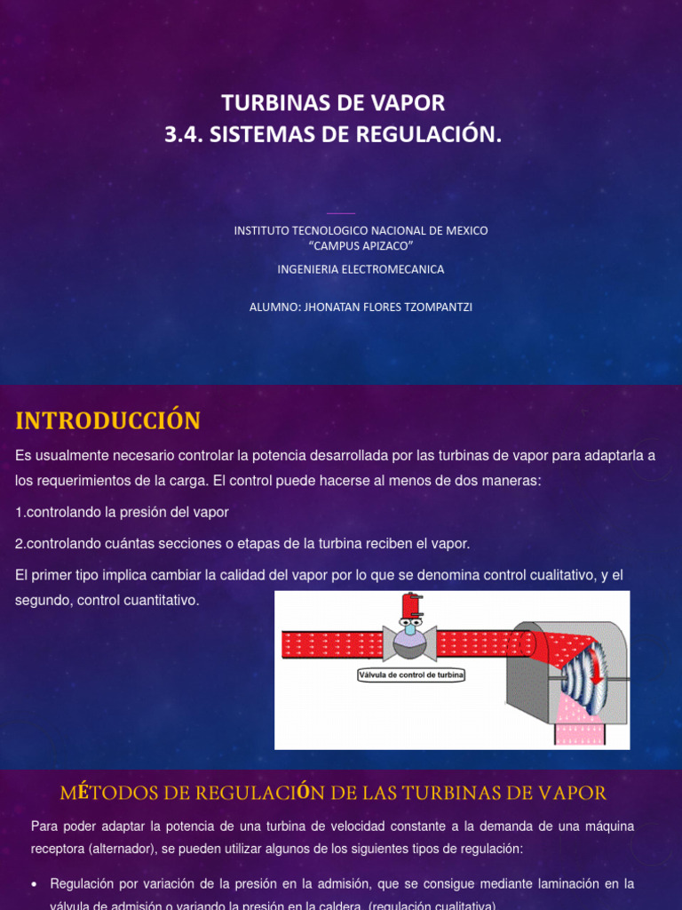 Regulación de Turbinas de Vapor | PDF | Turbina | Máquina de vapor
