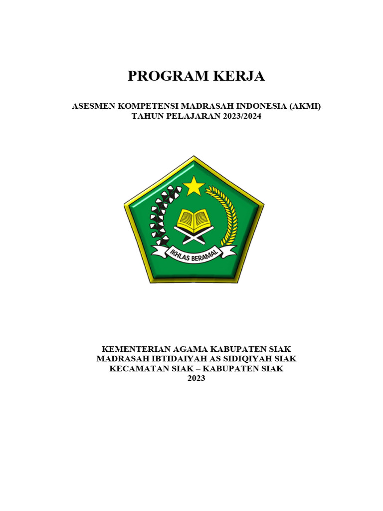Program Kerja AKMI 2023/2024 Siak | PDF | Seni