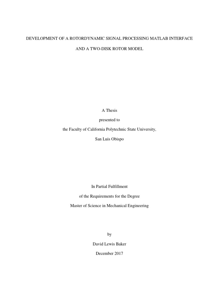 Development of A Rotordynamic Signal Processing MATLAB Interface | PDF ...