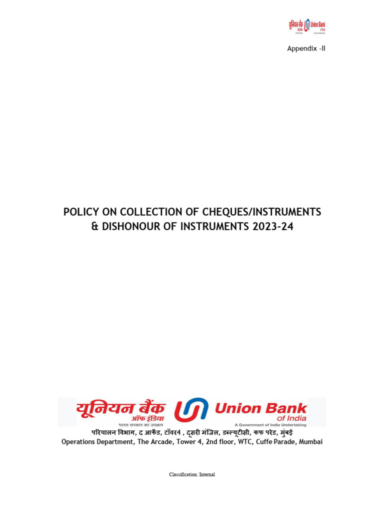 Collection of Chequeinst-Dishonour of Inst 2023-24 With New Logo | PDF ...