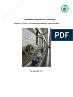 Solution to Decrease Uncertainty in Measurement Tape Calibration