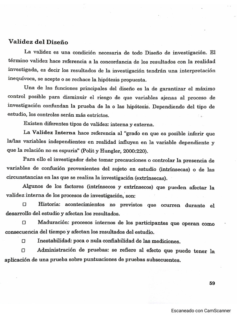 El Diseño De Investigación Pdf
