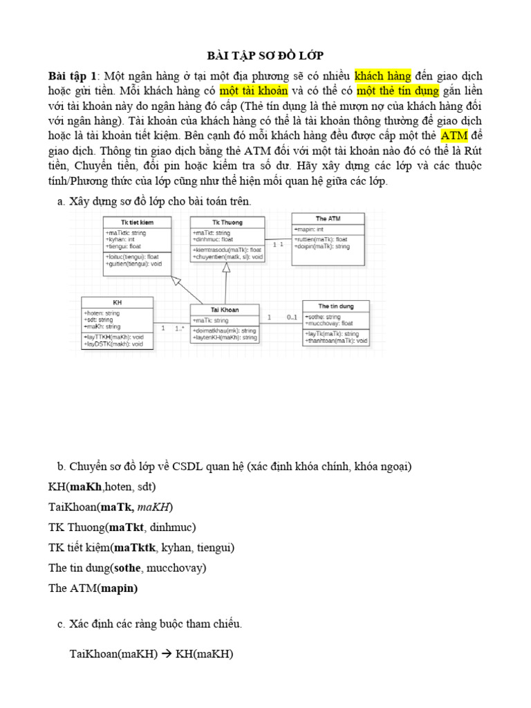 BaiTap Class GoiSV | PDF