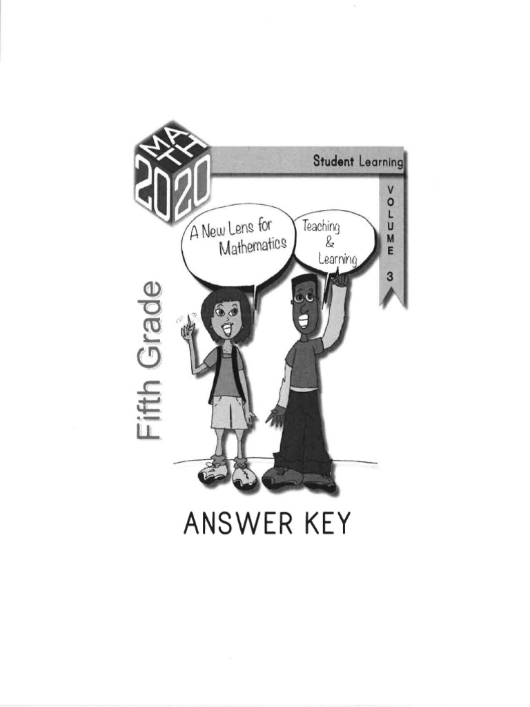 5th+Grade+Volume+3+ +Answer+Key | PDF
