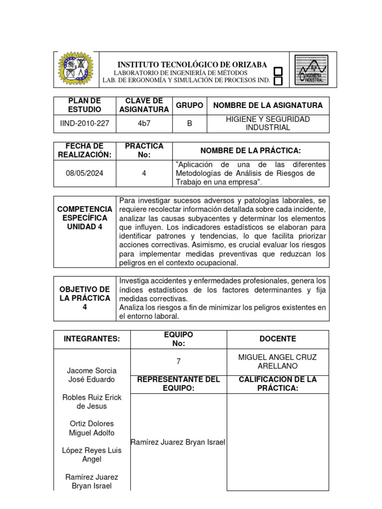 Análisis de Riesgos en Seguridad Industrial | PDF | Riesgo | Seguridad ...