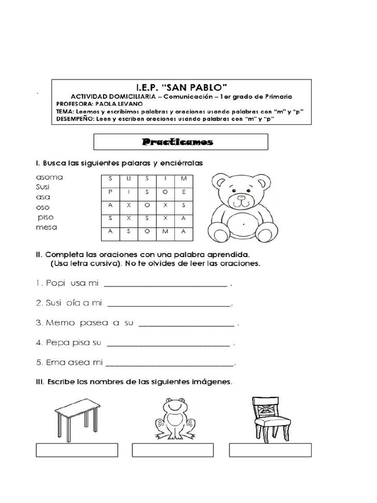 FICHAS DE LA - S | PDF