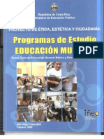 Programa de Estudios de Educación Musical para III Ciclo y Educación Diversificada