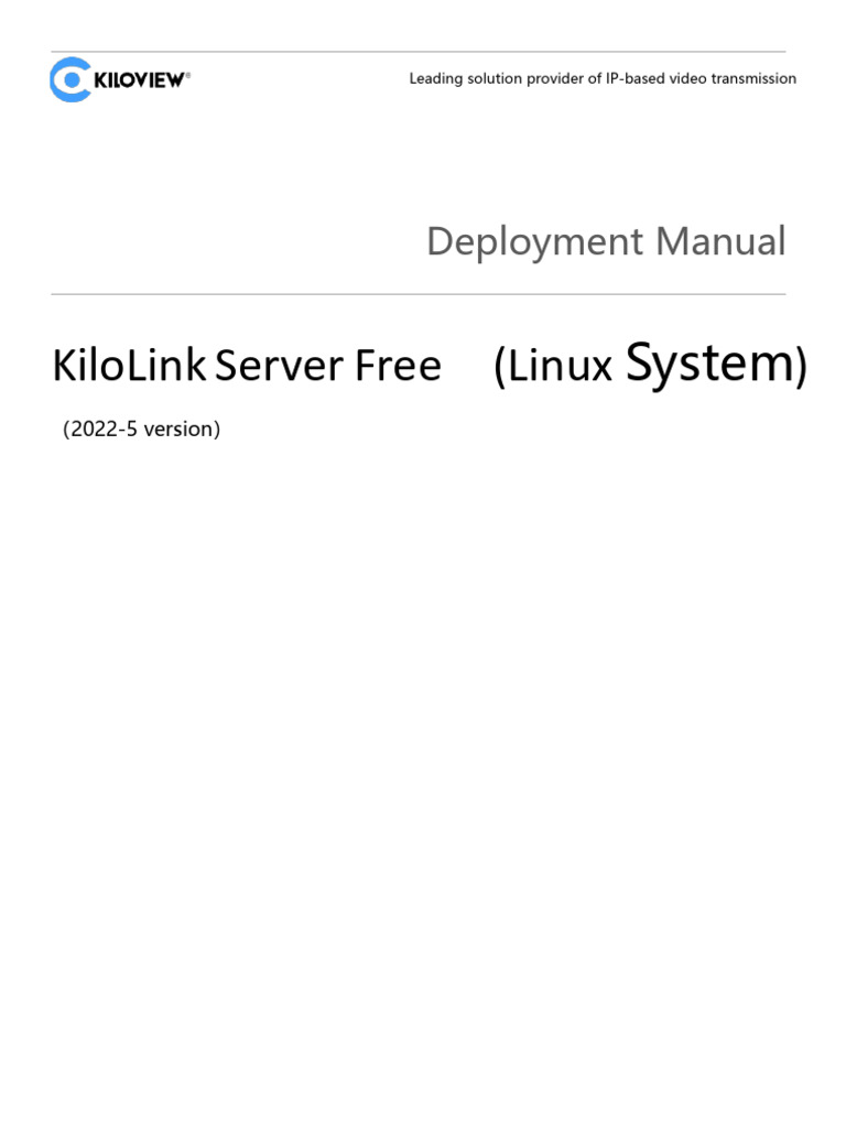 KiloLink Server Free Deployment Manual Linuxv1 | PDF | Port (Computer ...