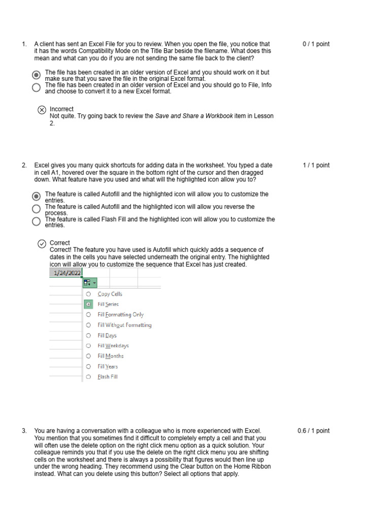 Module graded quiz getting started with excel coursera pdf