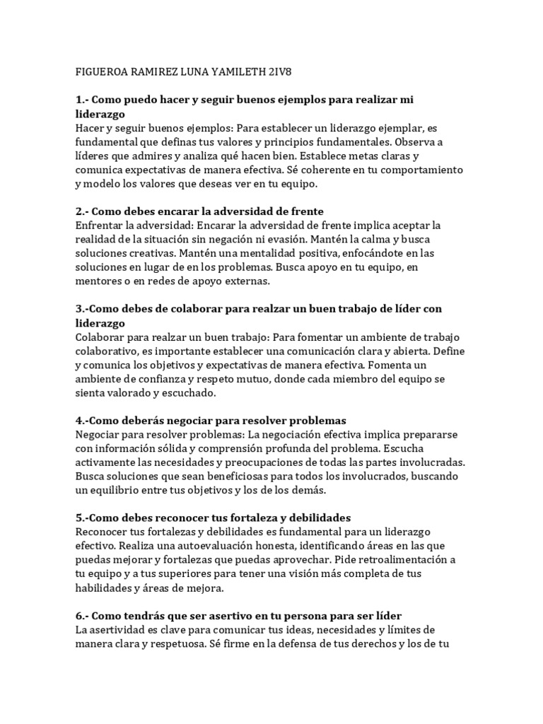 Claves para un Liderazgo Efectivo | PDF | Liderazgo | Conceptos ...