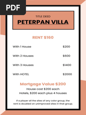 Monopoly Card Template