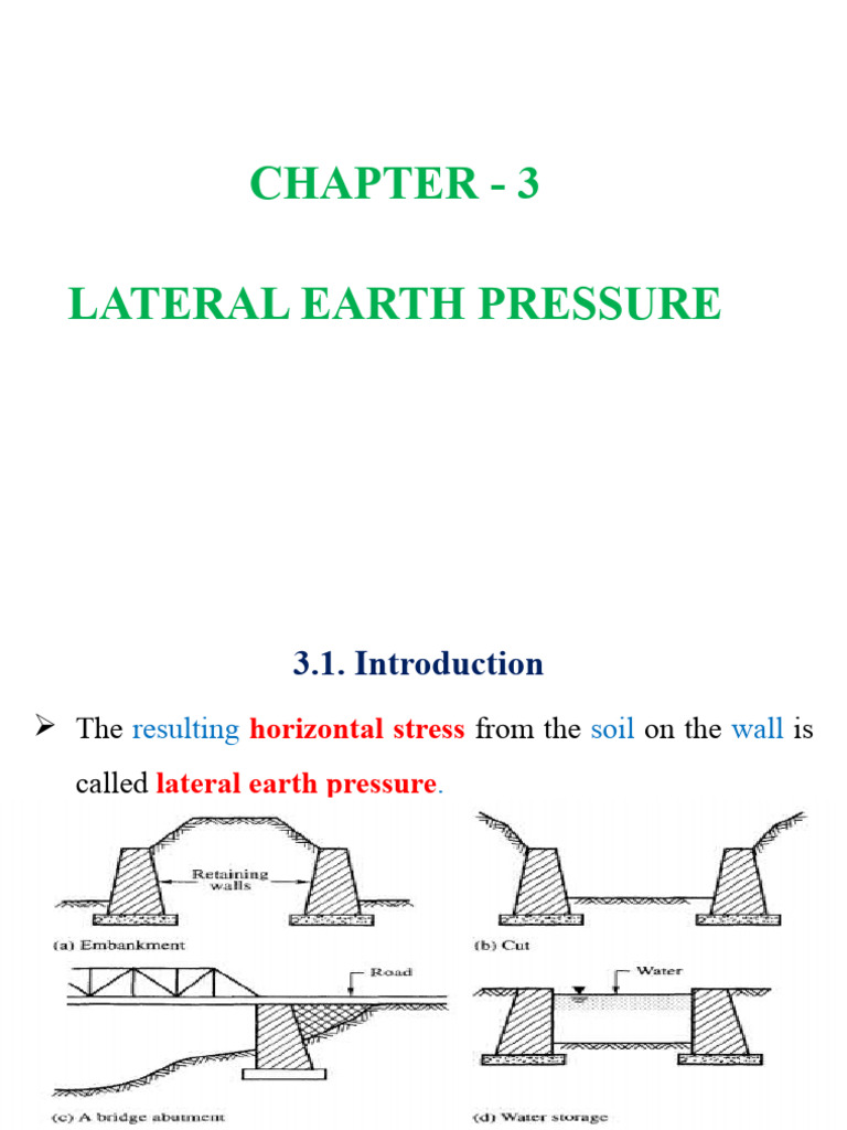 Lateral Earth Pressure in Soil Mechanics | PDF | Geotechnical ...