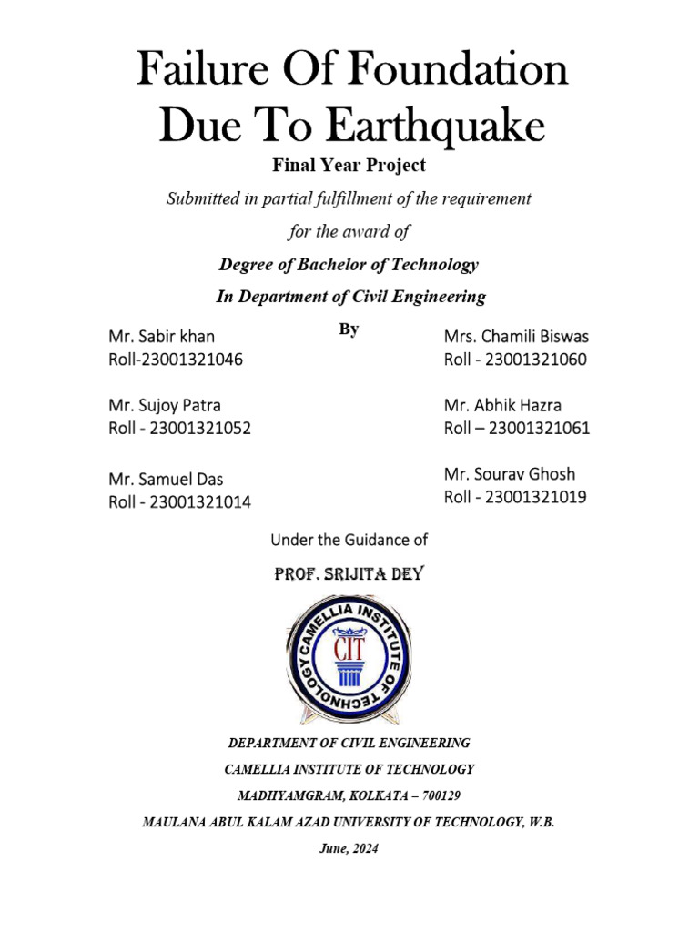 Earthquake-Induced Foundation Failures | PDF | Earth Sciences | Civil ...