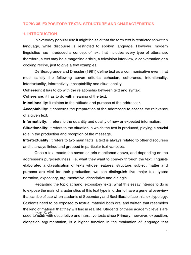 Characteristics of Expository Texts | PDF | Inductive Reasoning ...