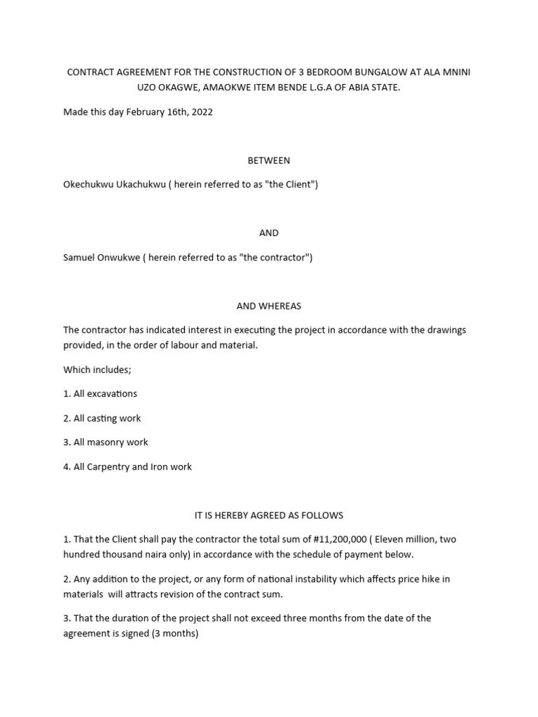 PROJECT AGREEMENT PDF