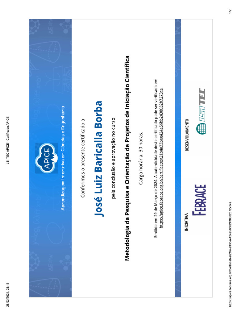 Certifica do pdf