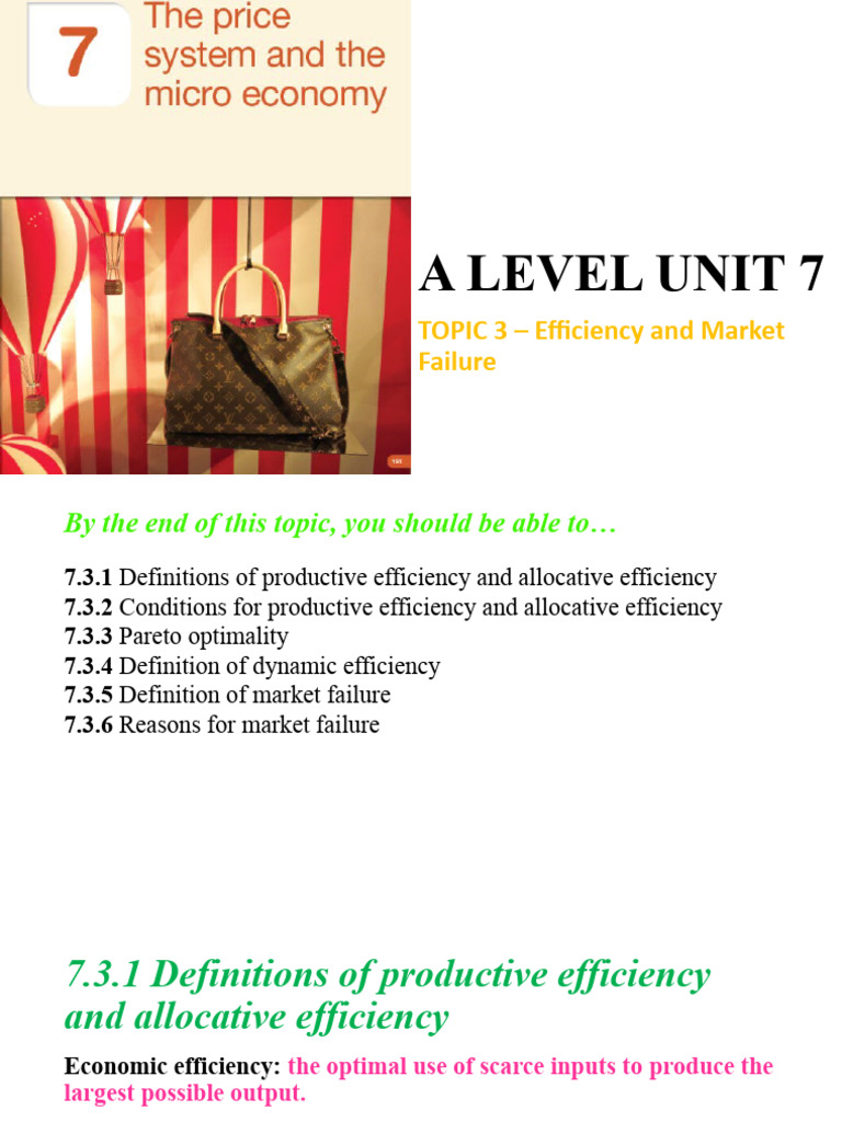 7 3 Efficiency And Market Failure Pdf Pareto Efficiency Market