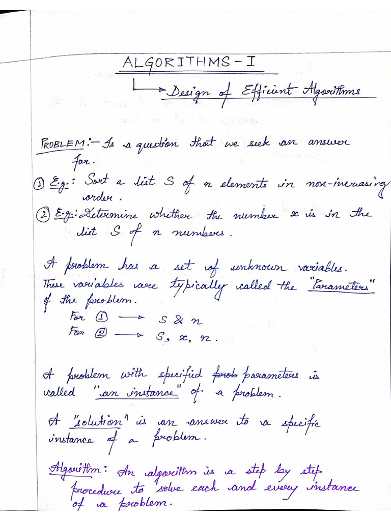 Algo1 Notes | PDF