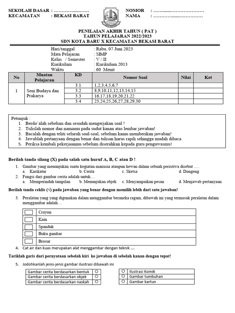 Soal Sbdp Kelas Vnew Pdf